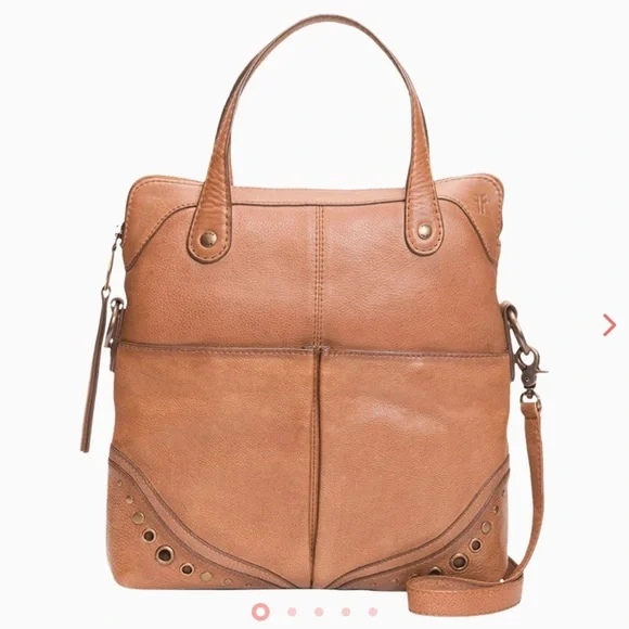 Frye Zuri Convertible Leather Shopper Tote no crossbody strap purse bag A00179 - Picture 10 of 11